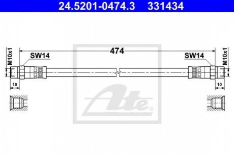 PRZEW╙D HAM MERCEDES T2/LN1 609D 94-94 ATE 24.5201-0474.3