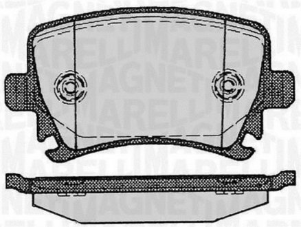 Комплект тормозных колодок, дисковый тормоз Magneti Marelli 363916060601