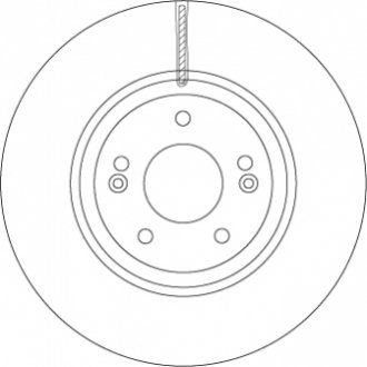 TARCZA HAM LUCAS HYUNDAI IX55 3.0D, 3.8 09.08- PRZ╙D TRW DF6545S