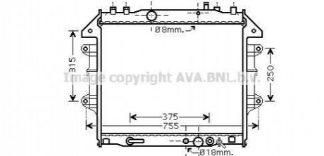 Радиатор, охлаждение двигателя QUALITY COOLING AVA TO2496