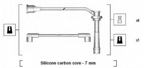 Комплект проводов зажигания Magneti Marelli 941285090845