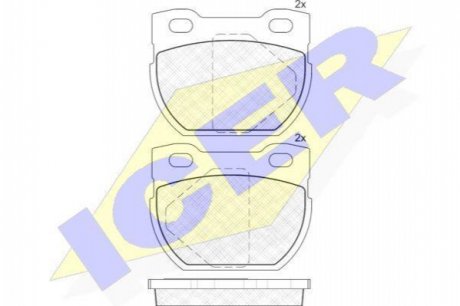 Комплект тормозных колодок, дисковый тормоз ICER ICER Brakes 141090