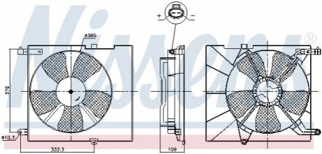 Вентилятор, охлаждение двигателя NISSENS Nissens A/S 85746
