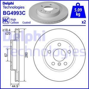 Tarcza ham. BMW Przєd 08/2013> Delphi BG4993C