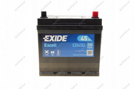 Стартерная аккумуляторная батарея EXIDE EB450 (фото 1)
