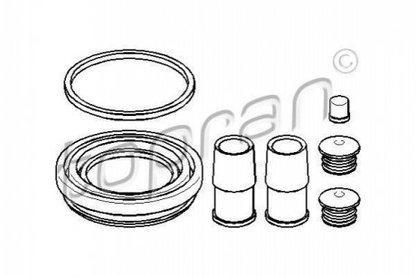 Ремкомплект, тормозной суппорт TOPRAN 108 345