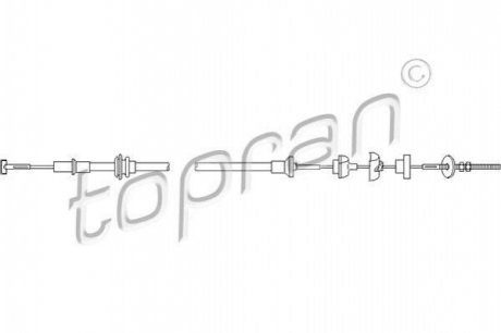 Трос, управление сцеплением TOPRAN 111 790