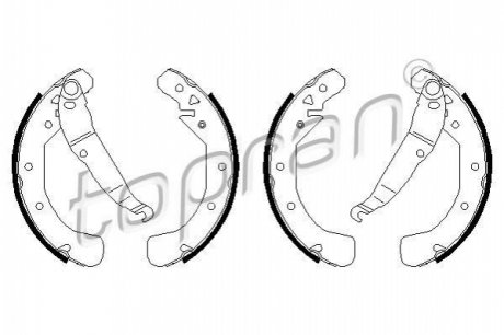 Комплект тормозных колодок TOPRAN 205 788