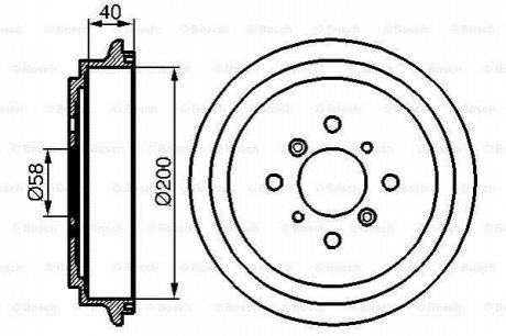 Тормозной барабан BOSCH 0 986 477 141