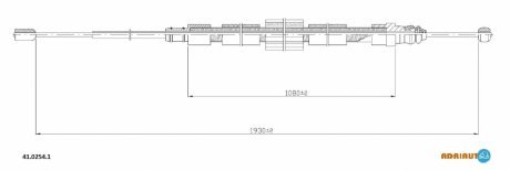 Трос ручного тормоза Adriauto 4102541