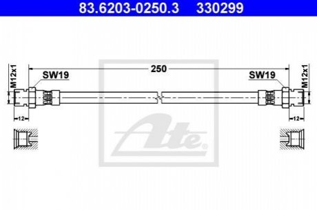 Тормозной шланг ATE 83.6203-0250.3