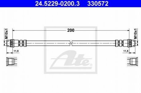 Тормозной шланг ATE 24.5229-0200.3