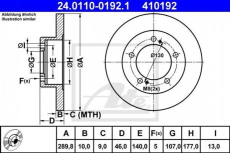 Тормозной диск ATE 24.0110-0192.1