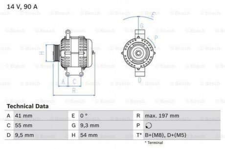 Генератор BOSCH 0 986 048 771