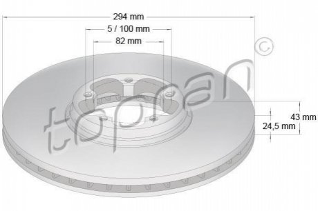 Тормозной диск TOPRAN 302 087