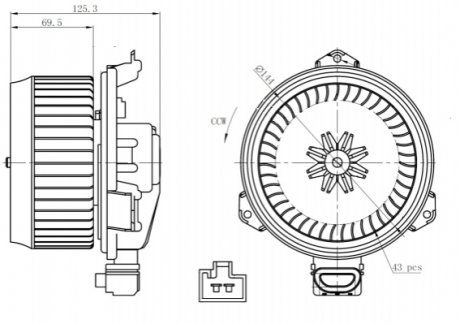 DMUCHAWA TOYOTA NRF 34268