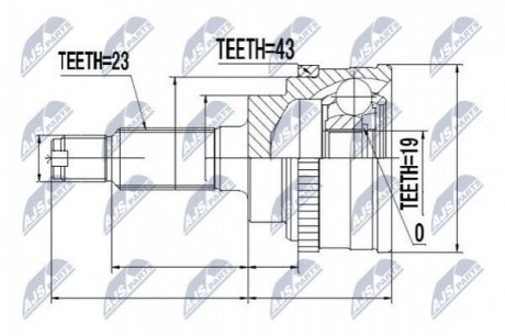 Шарнир равных угловых скоростей NTY NPZ-SU-021