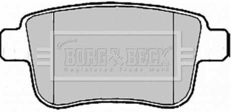 Комплект тормозных колодок, дисковый тормоз Borg & Beck BBP2185