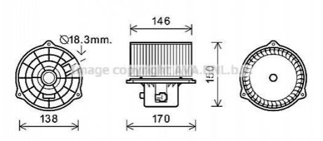 Электродвигатель, вентиляция салона QUALITY COOLING AVA HY8556