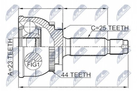 Шарнір равных угловых скоростей NTY NPZ-HY-549