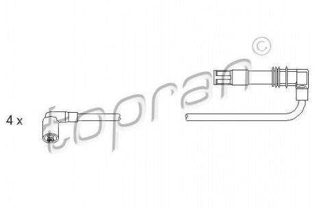 Комплект проводов зажигания TOPRAN 108 959