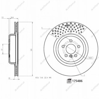 Диск гальмівний BILSTEIN FEBI 175486