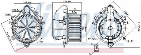 Вентилятор салона FIAT DOBLO (119, 223) (01-) 1.2 i Nissens A/S 87788 (фото 1)