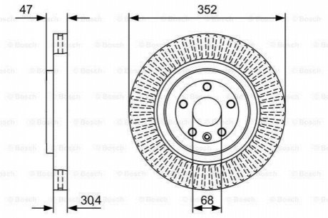 Диск гальмівний BOSCH 0 986 479 W53