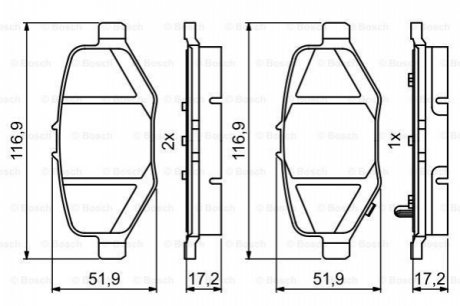 FORD Колодки торм. задн. Explorer (USA) 3.5 10- BOSCH 0986495397 (фото 1)