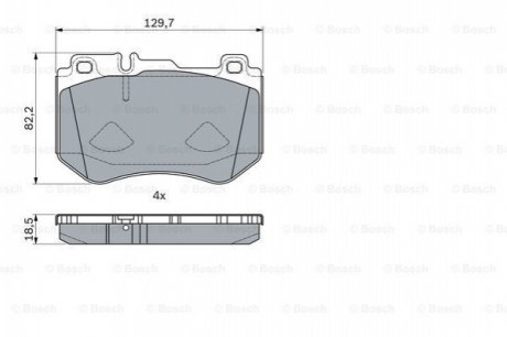 DB Колодки торм. пер. W205 BOSCH 0986494777