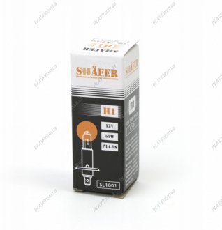 Лампа H1 12V 55W P14.5S упаковка коробка SHAFER SL1001 (фото 1)
