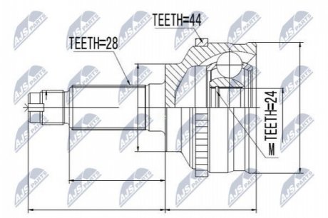 Шарнир равных угловых скоростей NTY NPZ-MZ-028