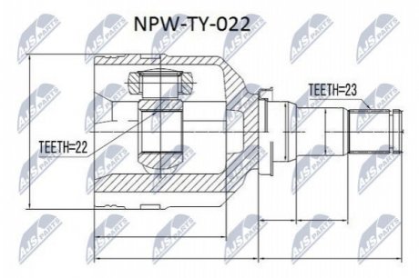 Шарнір равных угловых скоростей NTY NPW-TY-022 (фото 1)