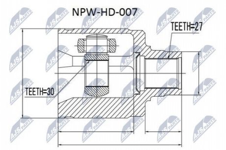 Шарнир равных угловых скоростей NTY NPW-HD-007