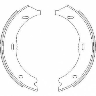 Комплект тормозных колодок, стояночная тормозная система WOKING Z4745.00