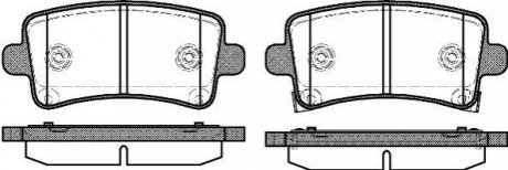 Комплект тормозных колодок, дисковый тормоз WOKING P12883.04