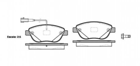 Комплект тормозных колодок, дисковый тормоз WOKING P9593.12 (фото 1)