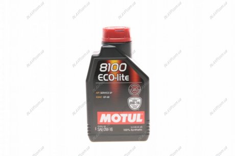 Моторна олива 8100 Eco-Lite 0W-16 1L/110376 Motul 841011