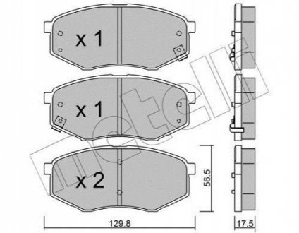 Комплект гальмівних колодок (дискових) Metelli 22-0942-0