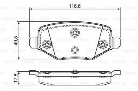 FORD Колодки торм. задн. Explorer (USA) 3.5 10- BOSCH 0986495385