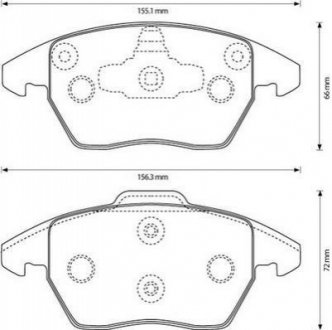 Гальмівні колодки пер. Citroen C4/Peugeot 207/208/307/308/Jetta IV 07- Jurid 573134J