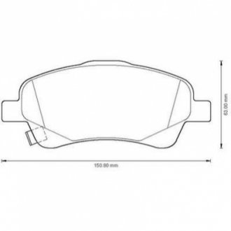 Комплект тормозных колодок, дисковый тормоз Jurid 572485J