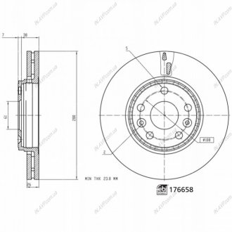 TARCZA HAMULC. RENAULT KANGOO 08- BILSTEIN FEBI 176658