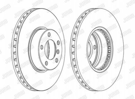 Гальмівний диск пер. BMW 5 (E39) 95-04 (324*73,7) Jurid 562384JC-1