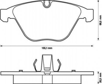 KLOCKI HAM./PRZ/ BMW 7 02- /E65/ Jurid 573210J