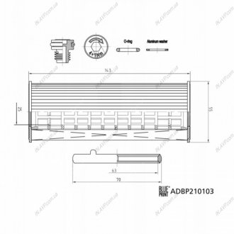 FILTR OLEJU KIA Blue Print ADBP210103 (фото 1)