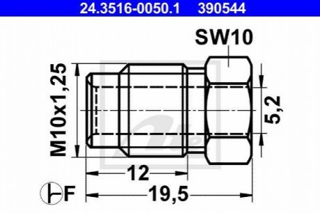 Накидный болт ATE 24.3516-0050.1