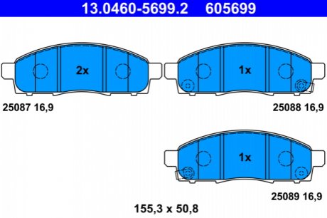 KLOCKI HAM. ATE 13.0460-5699.2