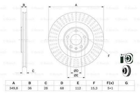 TARCZA HAM./TYЈ/ AUDI A6 C8 20- BOSCH 0 986 479 E41