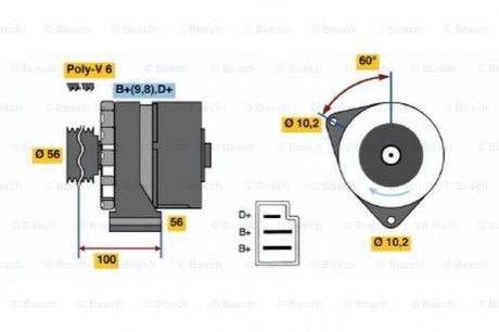 Генератор BOSCH 0 986 033 810